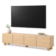 Kaleriha, Mobile Porta tv un Ripiano, 200x38x47h cm Marrone Rovere