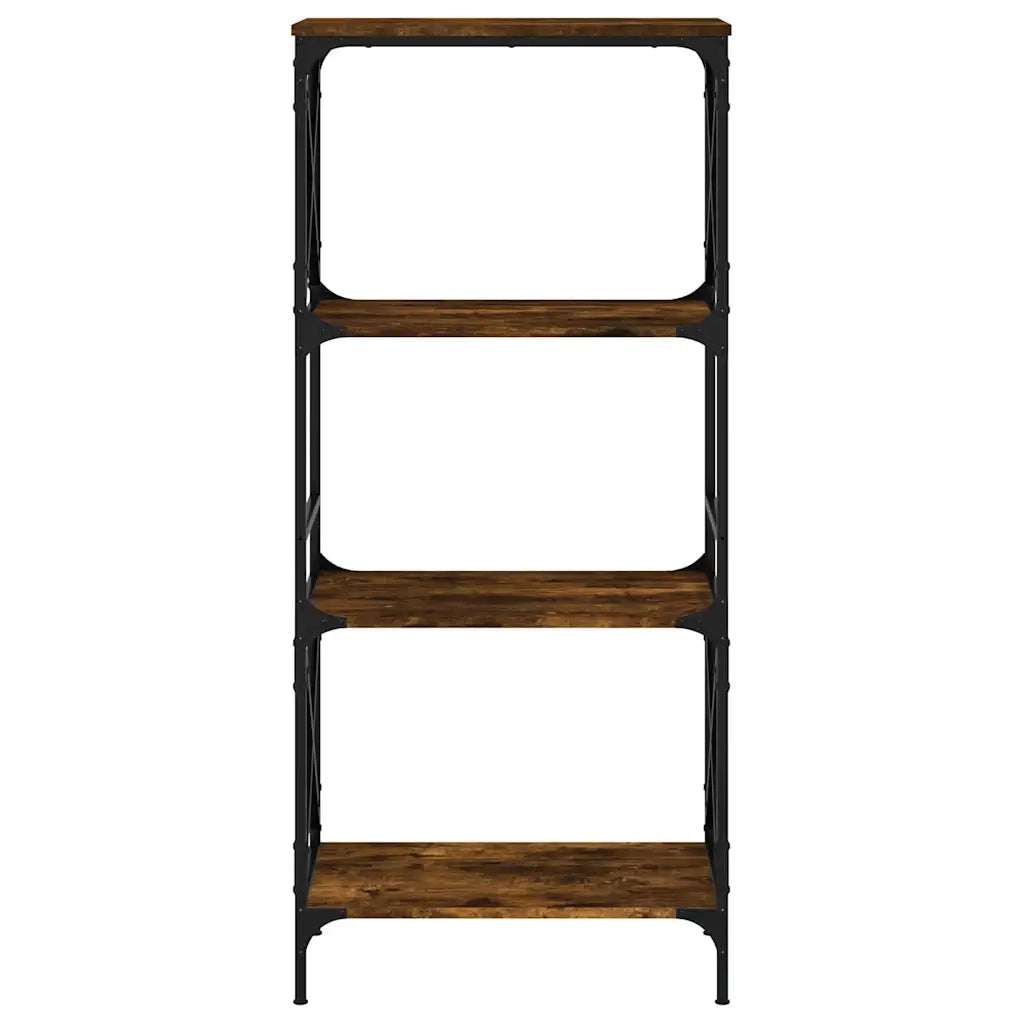 Libreria a 4 Ripiani Rovere Fumo 59x35x132 cm Legno Multistrato 837619