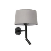 WINDSOR Lampada da parete lettore nera/grigio