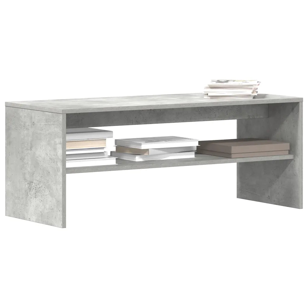 Mobile Porta TV Grigio Cemento 100x40x40cm in Legno Multistrato