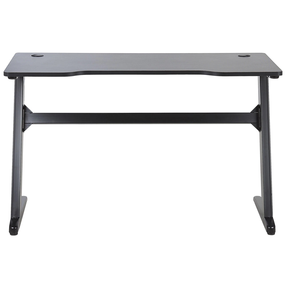 Scrivania da gioco con gambe in metallo MDF Nero rettangolare 120 x 60 cm con luci RGB Mobili per ufficio a casa dal design moderno