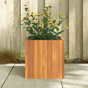 Fioriera | Cassetta per fiori | Vaso da Giardino 35x35x35 cm in Legno Massello di Acacia