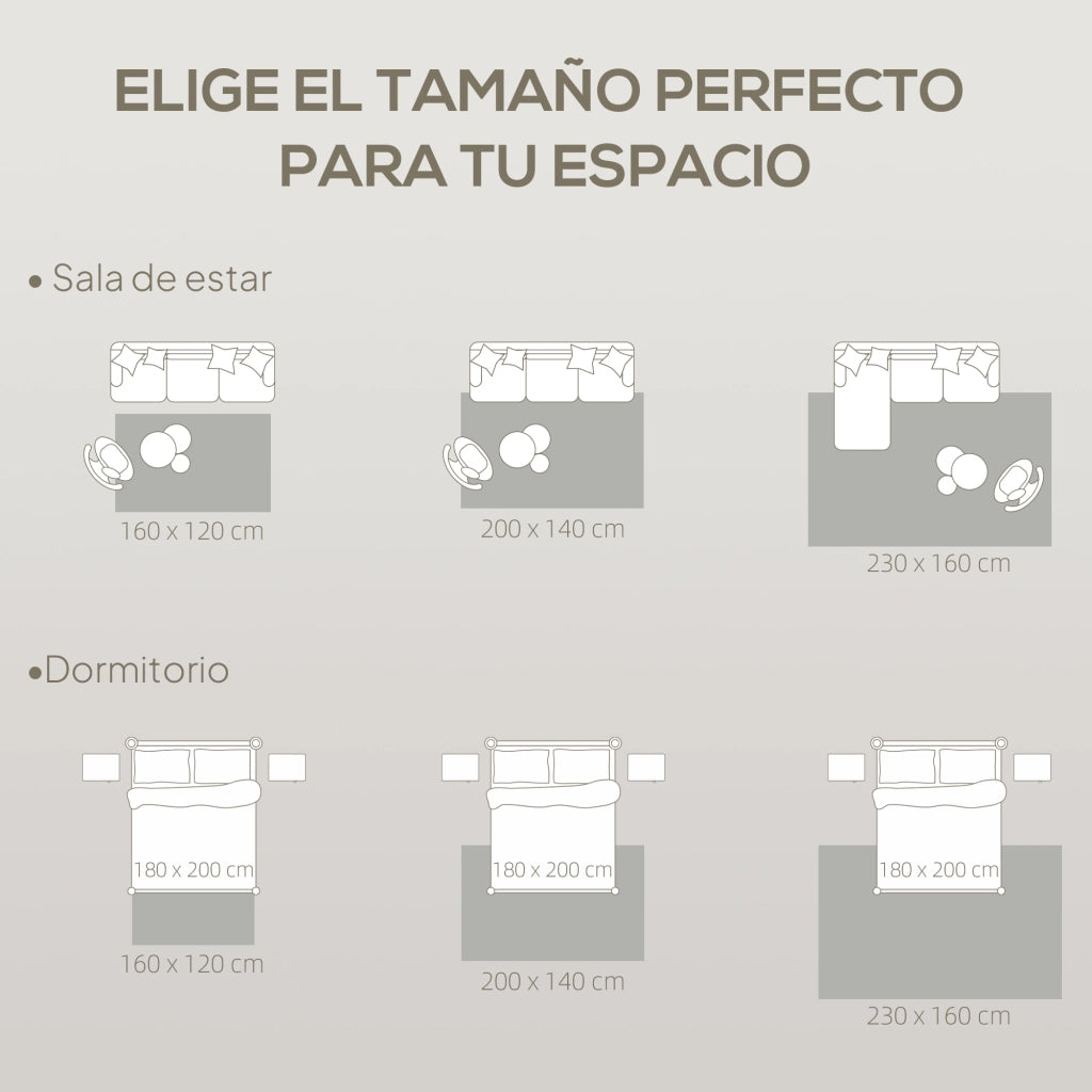 Tappeto Moderno 230x160 cm ¨C zephmum ¨C Grigio Pelo Corto Antiscivolo