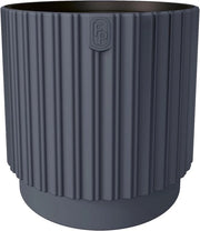 Vaso di fiori rotondo 40 cm, materiale plastico di alta qualità, per uso interno ed esterno, design moderno, colore antracite
