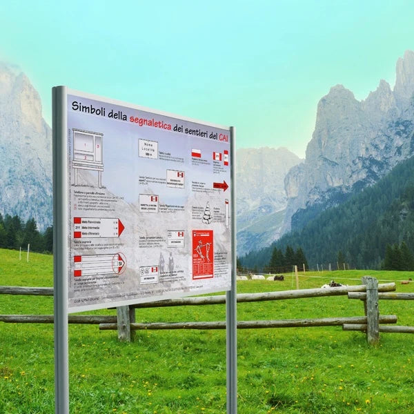 Pannello informativo per esterni con Stampa BIFACCIALE - 100 x 100