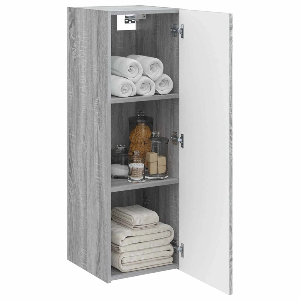 Mobiletto da Bagno a Muro Sonoma grigio 33 x 34,5 x 60 cm