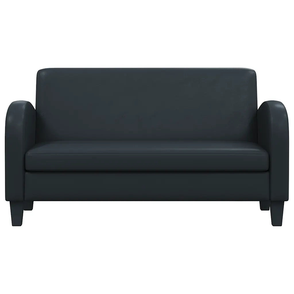 Divano a 2 Posti in Pelle Sintetica Nero cod mxl 25030