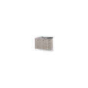 Sottolavello con cassetti 120 cm destro con lavello colore olmo