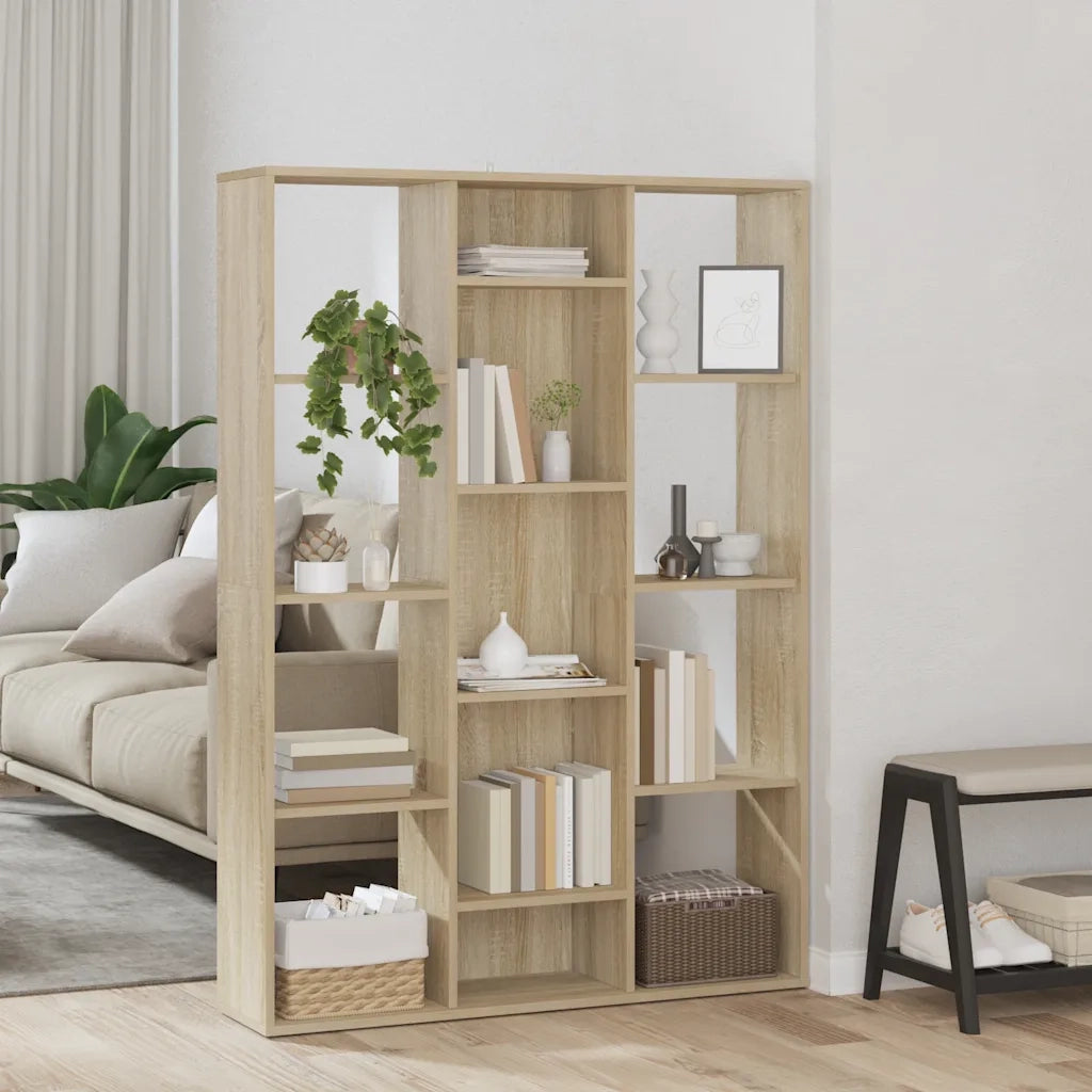 Libreria/Divisorio Rovere Sonoma 100x24x140cm Legno Multistratocod mxl 96799