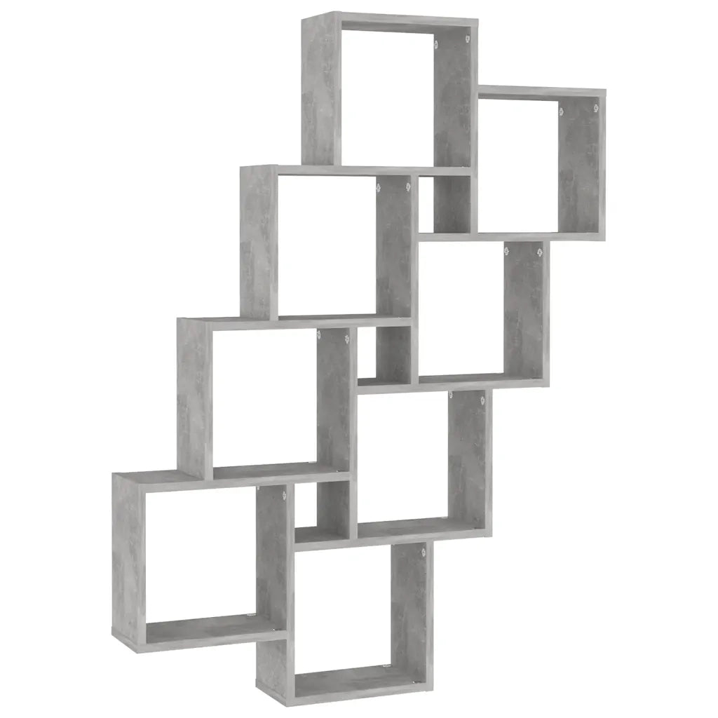 Mensola Parete Cubo Grigio Cemento 90x15x119 Legno Multistratocod mxl 127088