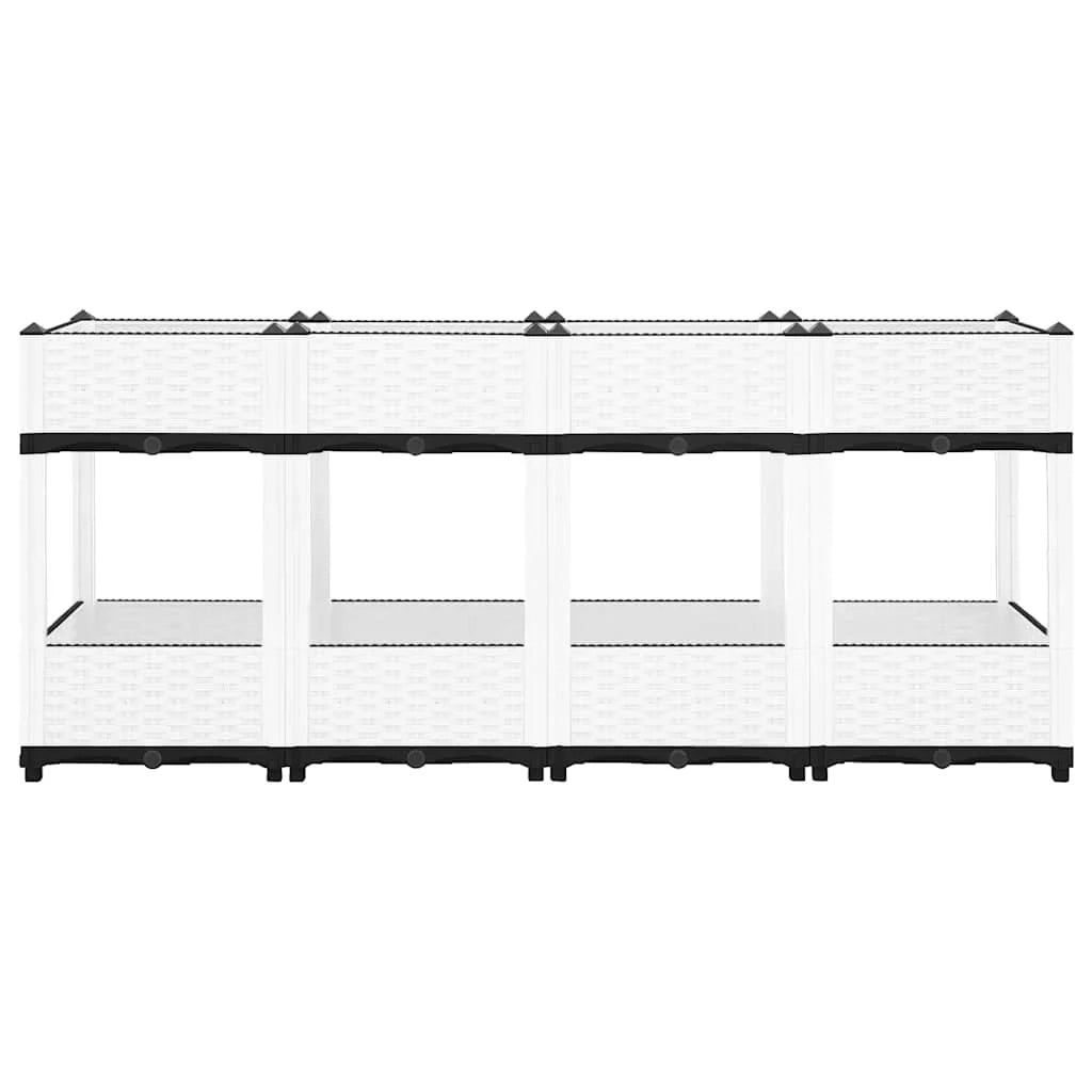 Fioriera rialzata per piante fiori terrazza giardino 160 x 40 x 71 cm polipropilene grigio 02_0039219