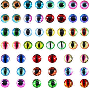 Occhi di sicurezza in vetro 12 mm - cabochon a forma di cupola - 100 pezzi - per progetti artigianali - disponibili in diverse colorazioni