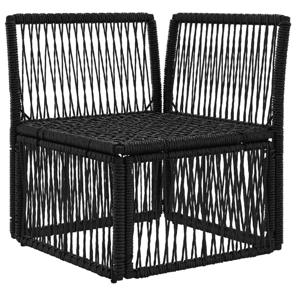 Unità divano angolare Nero polyrattan 42026710