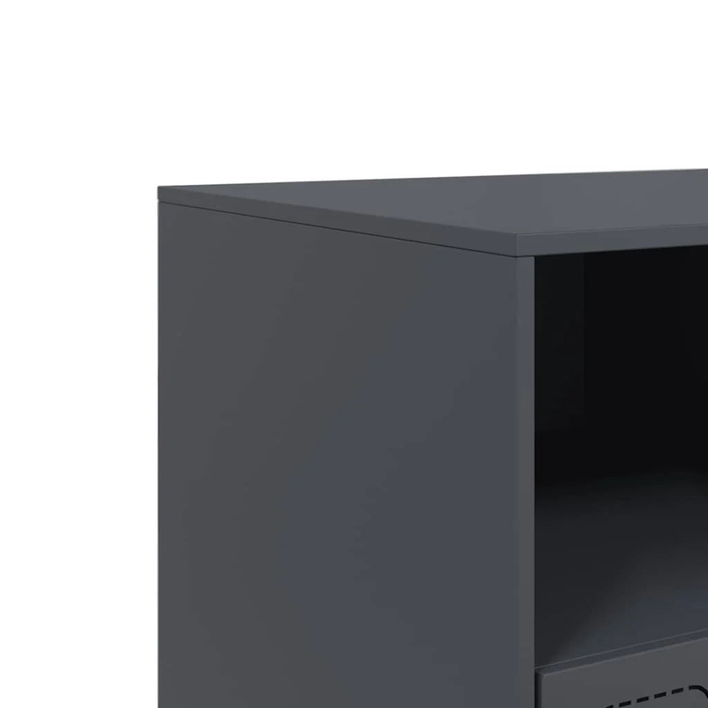 Mobile TV multimediale mensola TV credenza TV adatto per sala da pranzo soggiorno camera da letto antracite 99 x 39 x 44 cm acciaio antracite 02_0026408