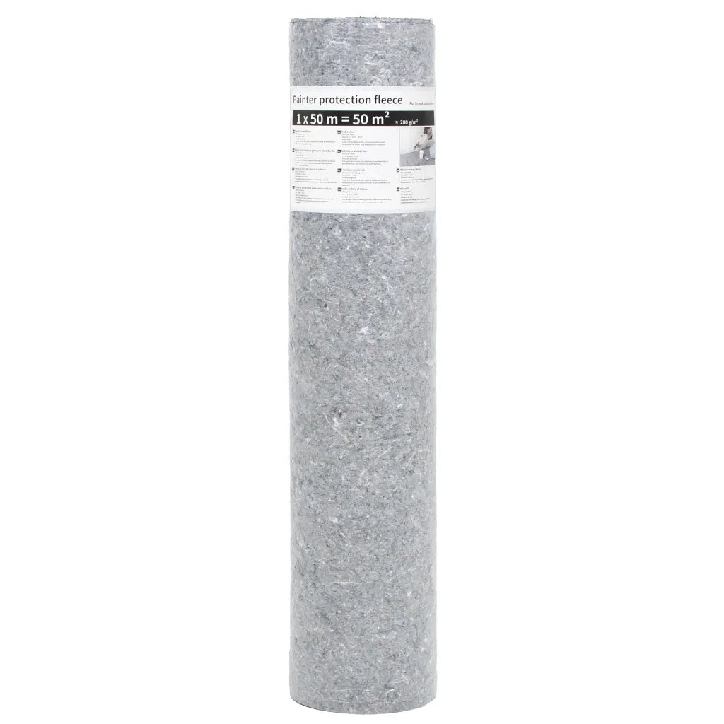 Telo Protettivo per Pittori Antiscivolo 50 m 280 g/m² Grigio 142698