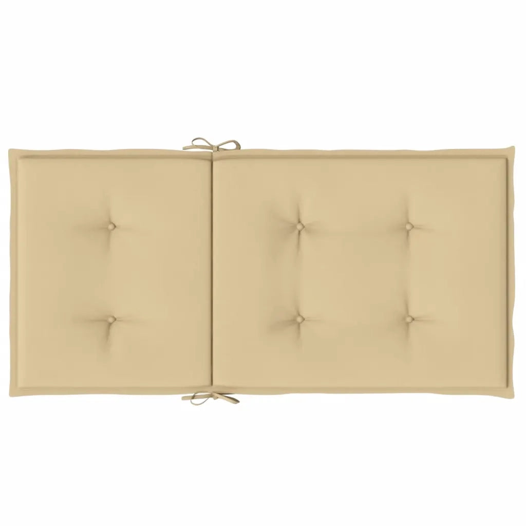 Cuscini Sedia Schiena Bassa 4 pz Beige MÃ©lange 100x50x4 Tessuto