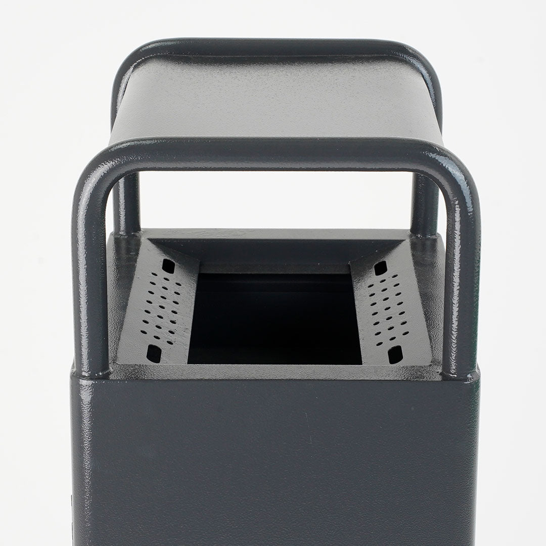 Cestino Gettacarte Posacenere 30x27x98 cm in Metallo Antracite