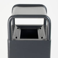 Cestino Gettacarte Posacenere 30x27x98 cm in Metallo Antracite