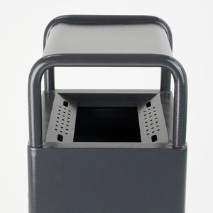 Cestino Gettacarte Posacenere 30x27x98 cm in Metallo Antracite