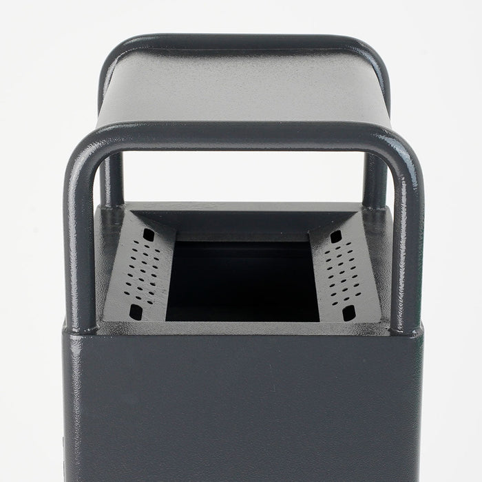 Cestino Gettacarte Posacenere 30x27x98 cm in Metallo Antracite