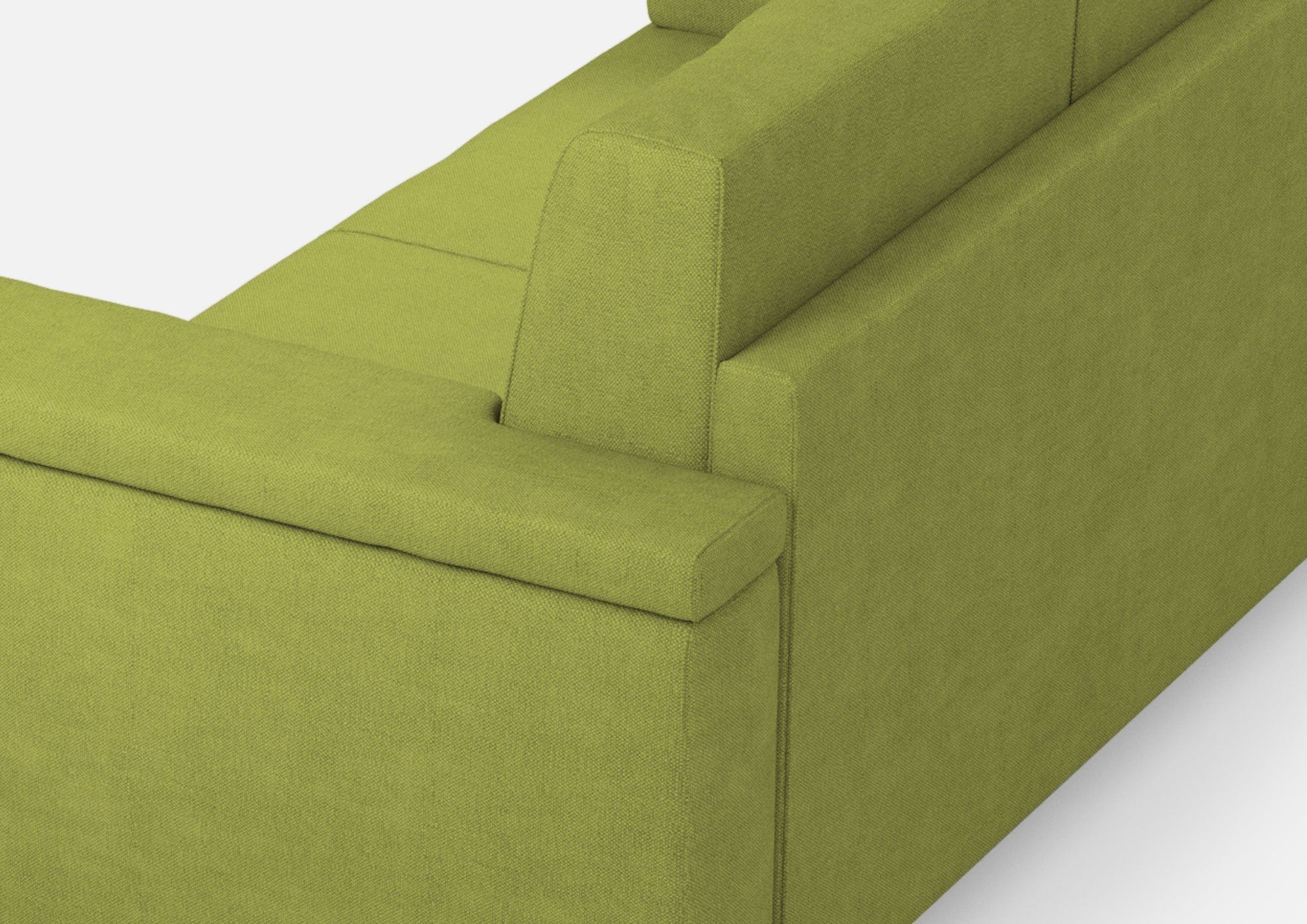 Divano Angolare 5 Posti 226x226x85 cm Marrak in Tessuto Verde