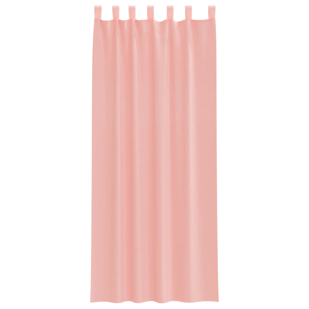 Tende in Voile con Passanti 2 pz Rosa 140x260 cm 4102290