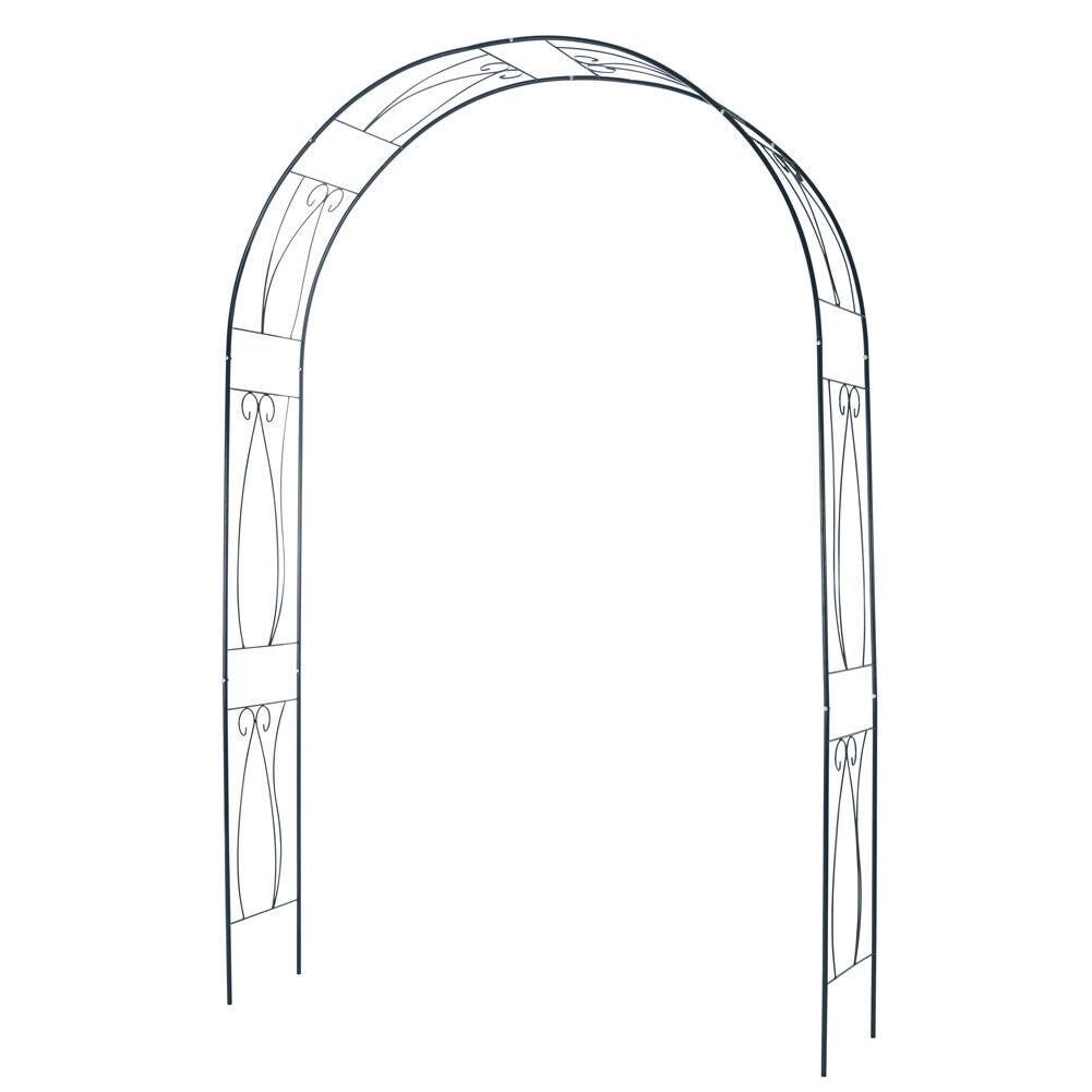 Arco da Giardino per Rose Piante Rampicanti Decorazione in Metallo Altezza 233cm