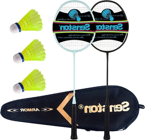 Impugnatura per Badminton in Carbono Professionale con Racket Leggero e Shuttle