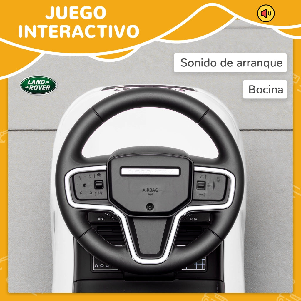 Correpasillos Land Rover con Almacenaje e Suoni per Bambini 18-36 Meses ¨C zephmum ¨C Bianco