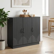 Credenza Nero 89 x 34,5 x 77 cm Legno ingegnerizzato 895336