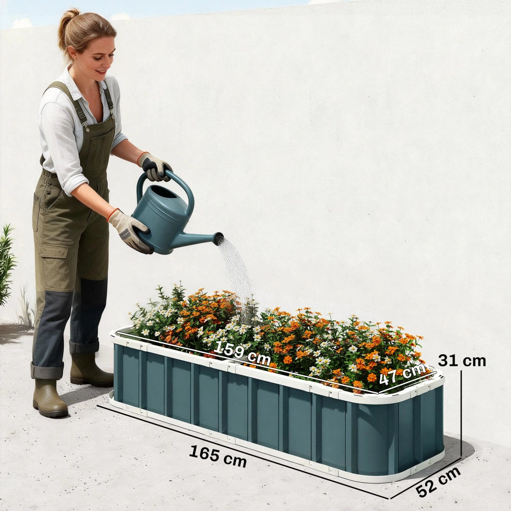 Letto da giardino ¨C zephmum ¨C 165x52x31 cm grigio scuro acciaio