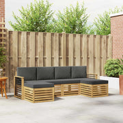 Set divani 6 pcs Bianco e Antracite 249 x 122,5 x 73 cm 3392287