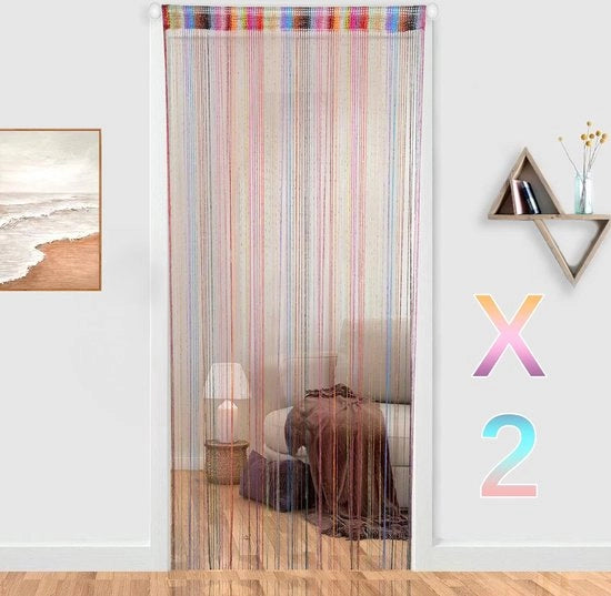 Due tende da porta 100 x 200 cm per finestre, schermo per porte in set di 2, 18 colori