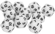 Set di Dadi Poliedrici in Plastica - 10 Pezzi - Duraturo - Resistente ai Graffi - Per Giocchi da Tavolo/Attività Matematiche