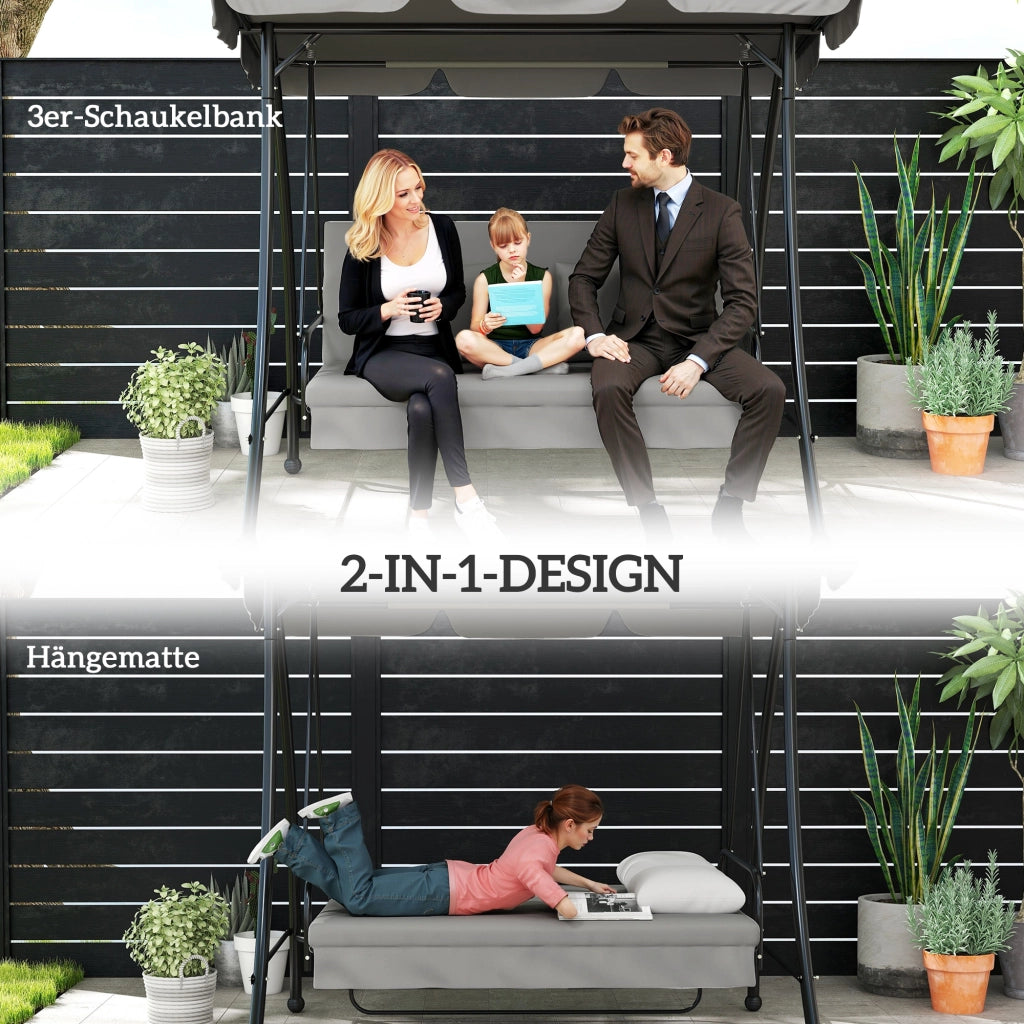 Amaca da giardino con baldacchino ¨C zephmum ¨C Grigio