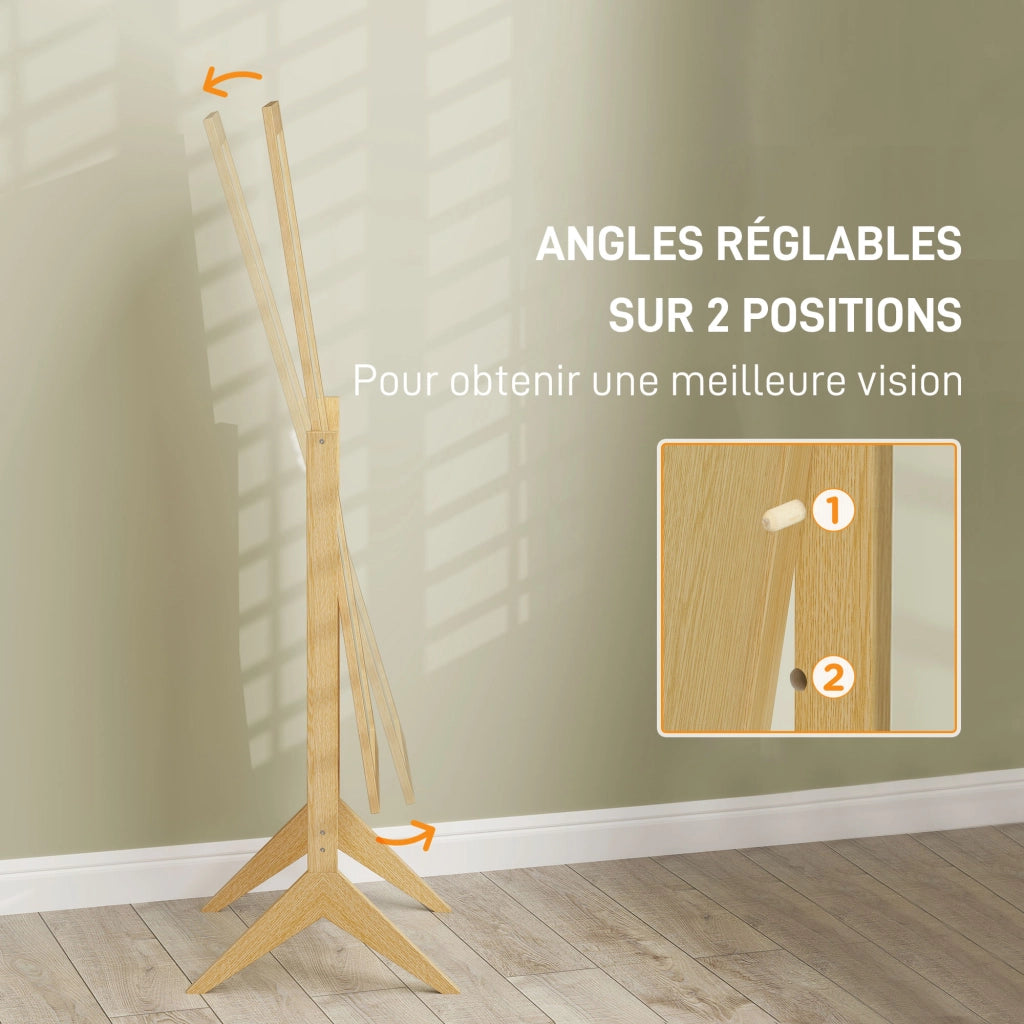 Specchio a Pieghevole per Parete ¨C Minimal ¨C Rovere 47x46x148 cm