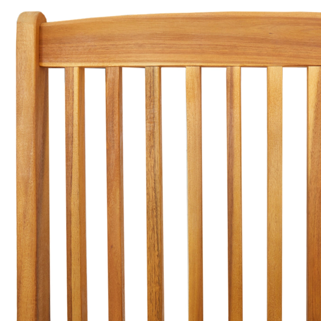 Sedia da Giardino Pieghevole  con Cuscino Bianco 6 pezzi in Legno Massello di Acacia