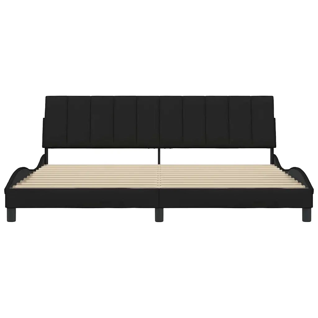 Giroletto senza Materasso Hanko Nero 200x200 cm in Tessuto 3310414