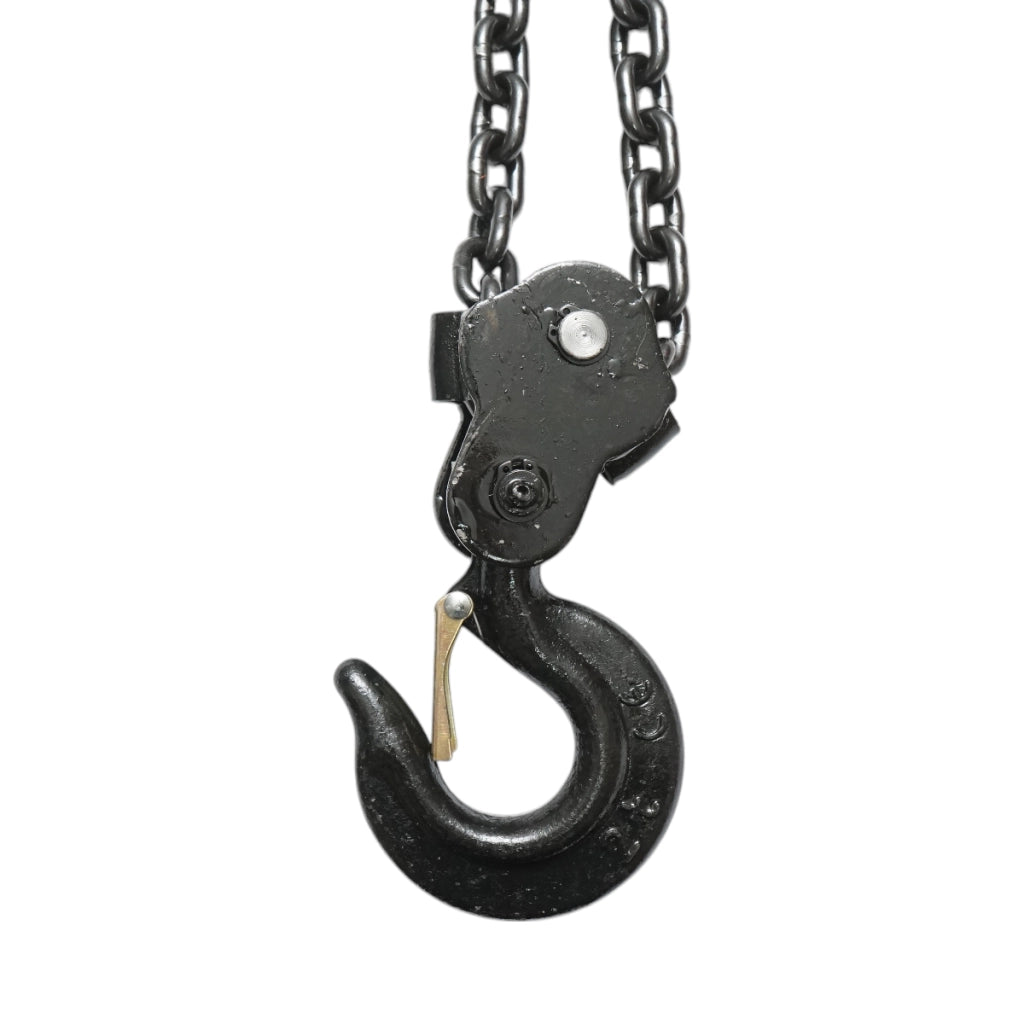 Paranco manuale con catena da 3 m, portata massima 2000 kg, gancio di sicurezza Breckner Germany