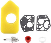 Kit di manutenzione carburatore a diaframma con filtro dell'aria, candela e sigillanti - Adatto per motori Briggs Stratton - Componenti del motore