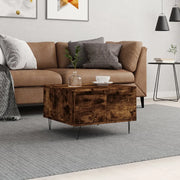 Tavolino da Salotto-Tavolino da soggiorno-Tavolo Rovere Fumo 55x55x36,5 cm Legno Multistrato 845913
