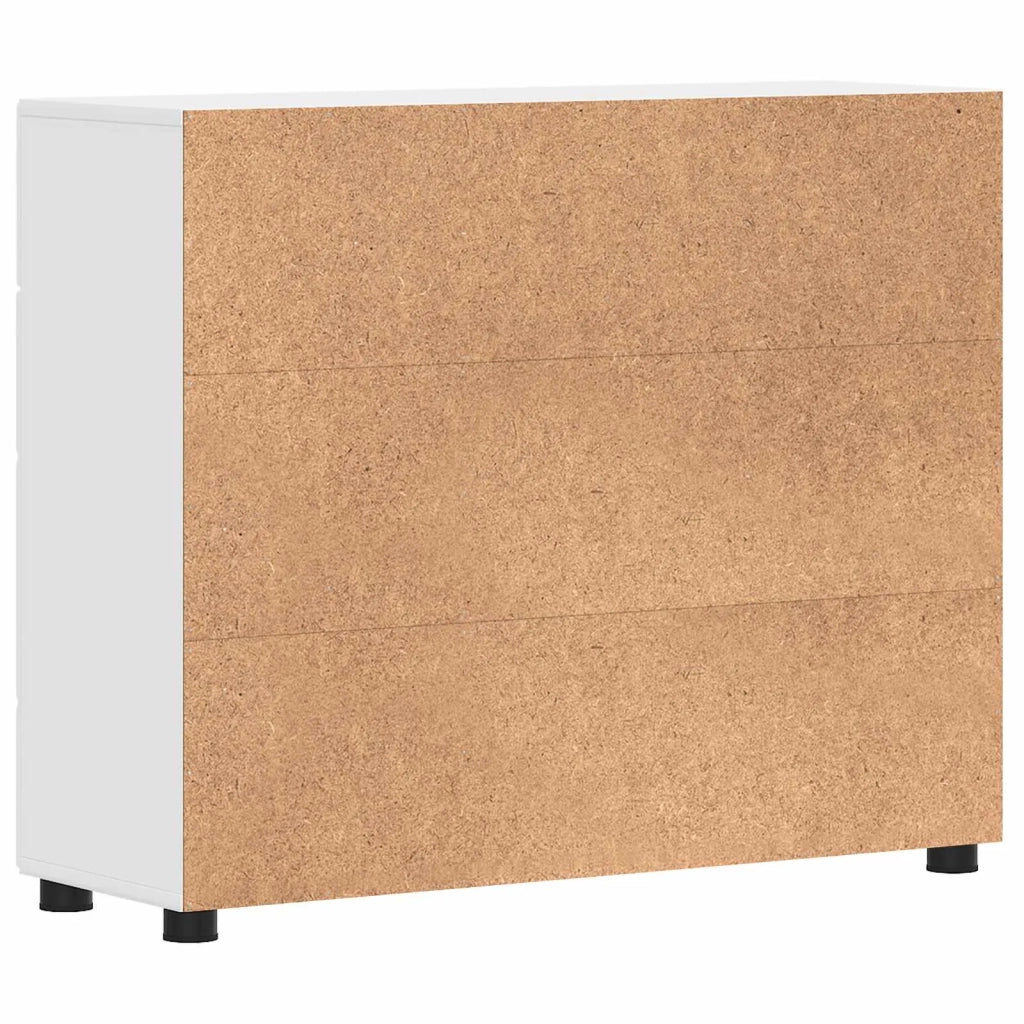 Armadio in Legno con cassetto Bianco Lucido 88,5 x 30,5 x 73 cm
