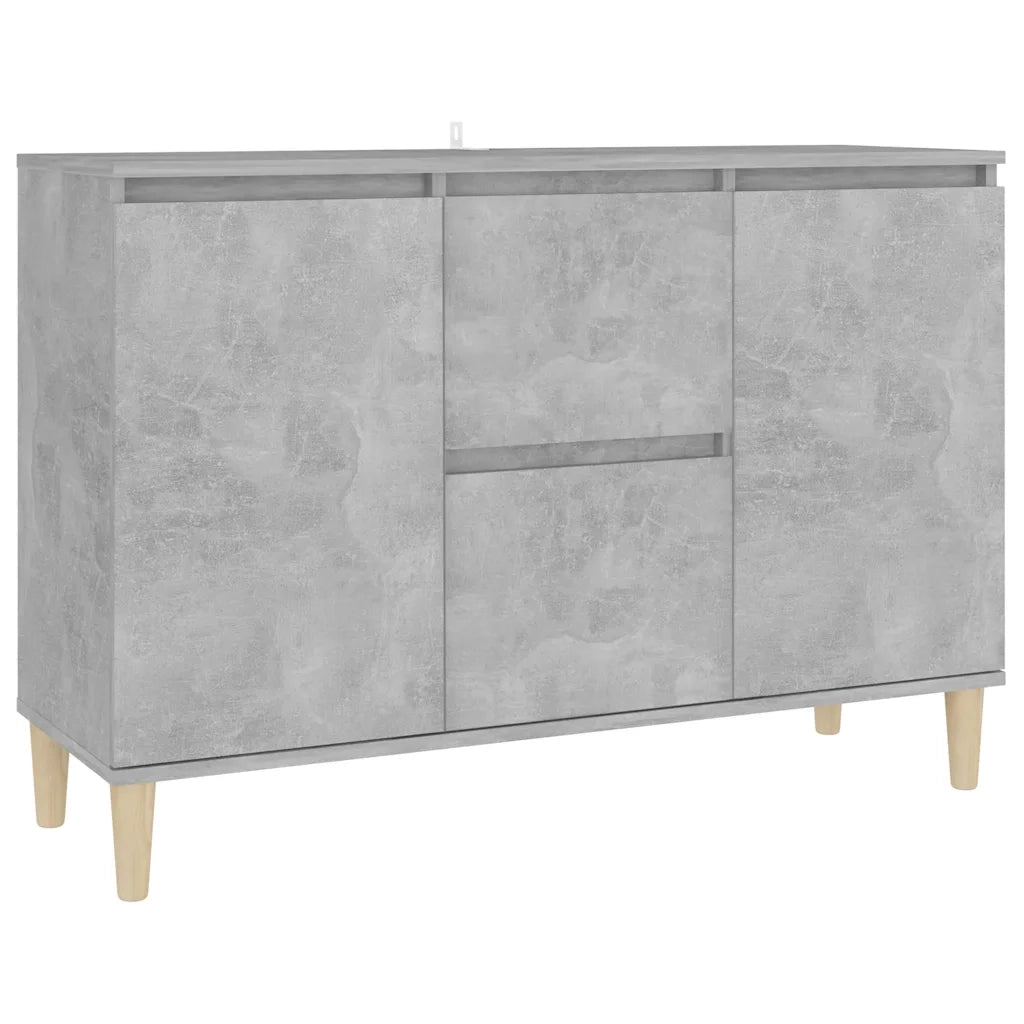 Credenza Grigio Cemento 101x35x70 cm in Legno Multistrato 806107