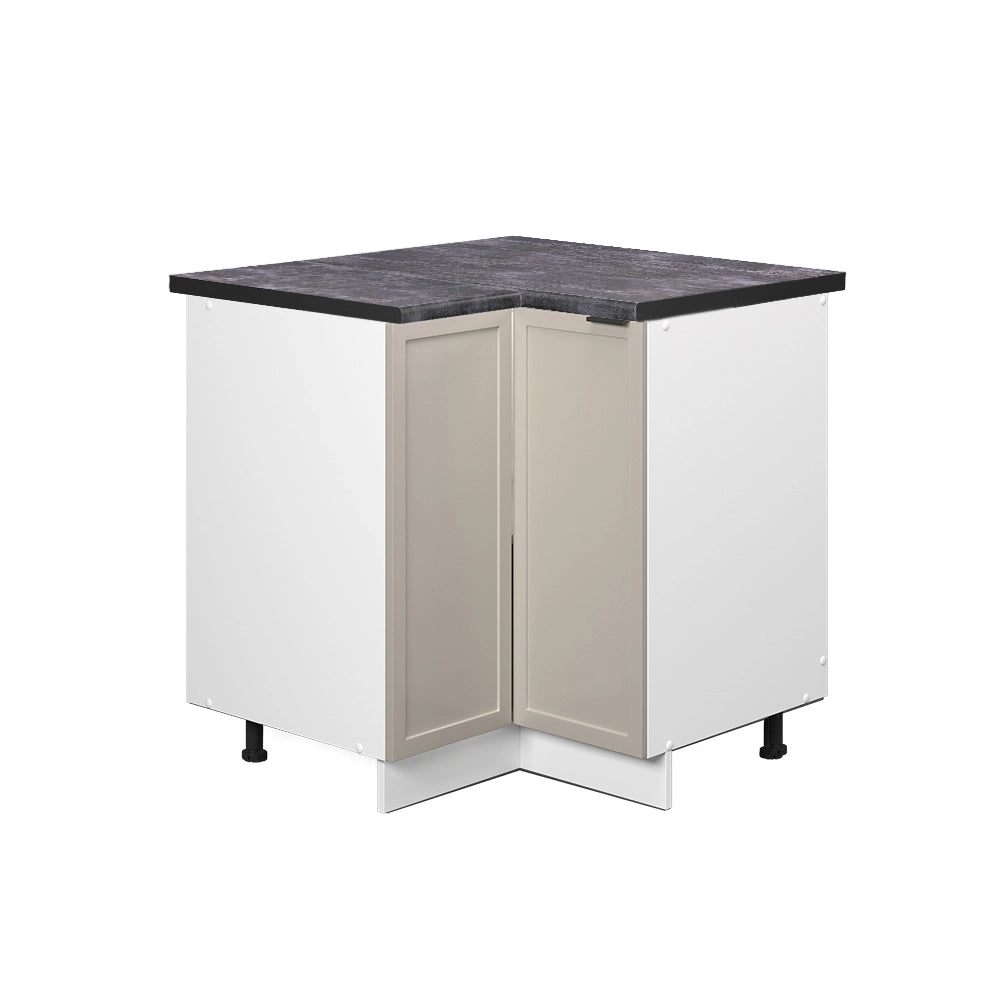 Mobile ad angolo cucina Fame-Line GrigioBeige/Bianco 80.5 cm, PL Antracite Vicco