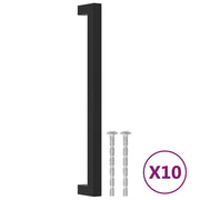Maniglie per Mobili 10 pz Nere 224 mm in Acciaio Inox CFW8941687
