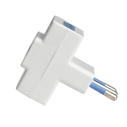 Adattatore Tripla Spina Elettrica 2P+T 10A con 3 Presa 10A 2P+T 250V Max 1500W Bianco
