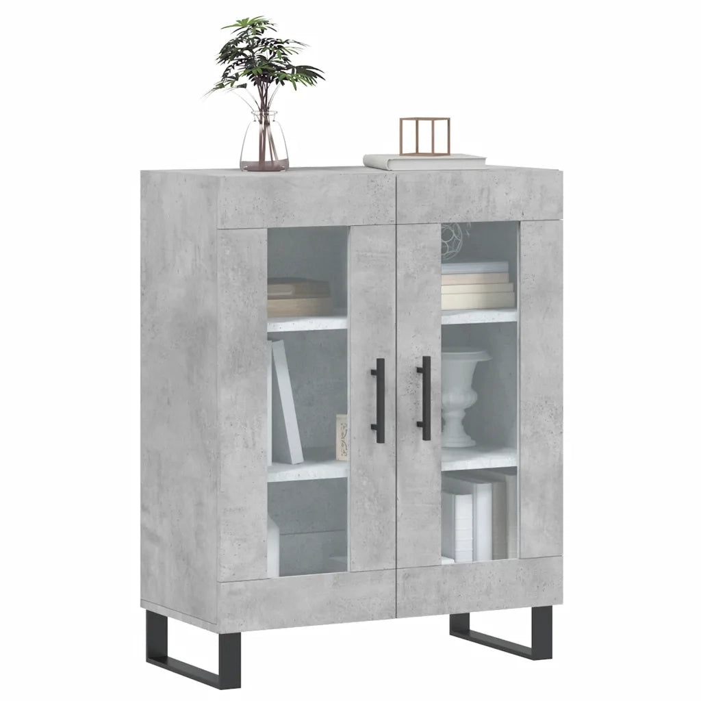 Credenza | Madia | Buffet da pranzo | Armadio da pranzo Grigio Cemento 69,5x34x90 cm in Legno Multistrato