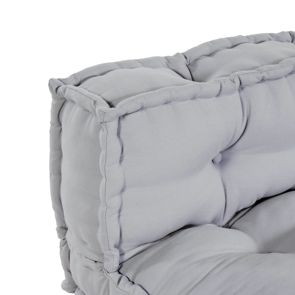 Cuscino per divano a pallet con supporto per la schiena in tessuto grigio