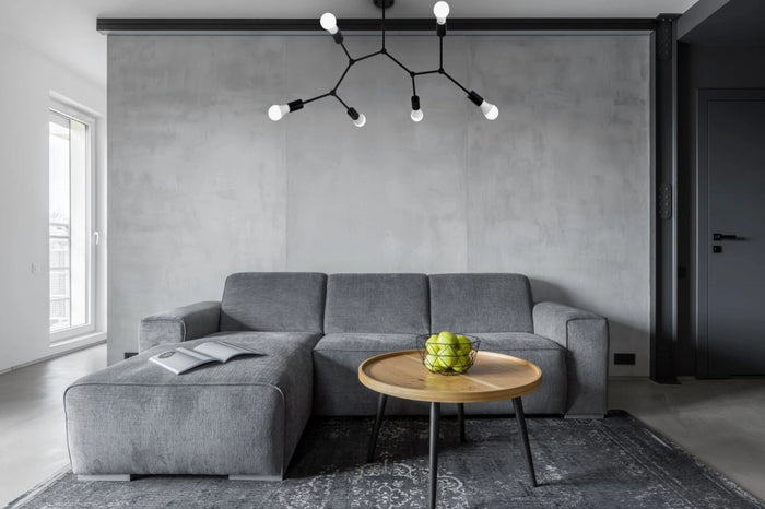 Lampada Da Soffitto Nera Metallo Loft APP737-6C Black