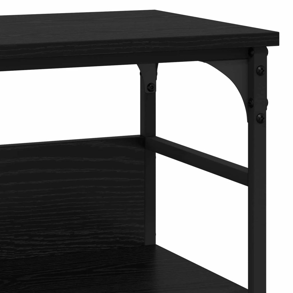 Tavolo consolle Rovere nero 100 x 32 x 75 cm Legno multistrato 883555